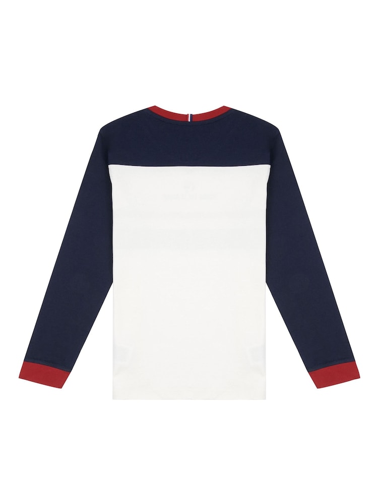 U.S. Polo Assn. Cream USPA DHM Colourblock Long Sleeved T-Shirt - Image 2 of 3 U.S. Polo Assn. Cream USPA DHM Colourblock Long Sleeved T-Shirt - Image 2 of 3