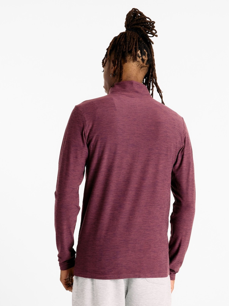 Camiseta con cremallera de un cuarto y teñido espacial para hombre en color Plum morado de New Balance - Imagen 2 de 6