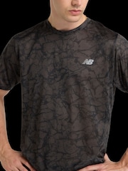 New Balance Black Mens Athletics Printed T-Shirt - Image 6 of 6