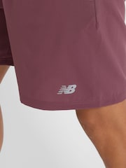 New Balance Plum Purple Mens Sport Essentials 7 Shorts - Image 2 of 7