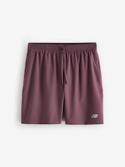 New Balance Plum Purple Mens Sport Essentials 7 Shorts - Image 7 of 7