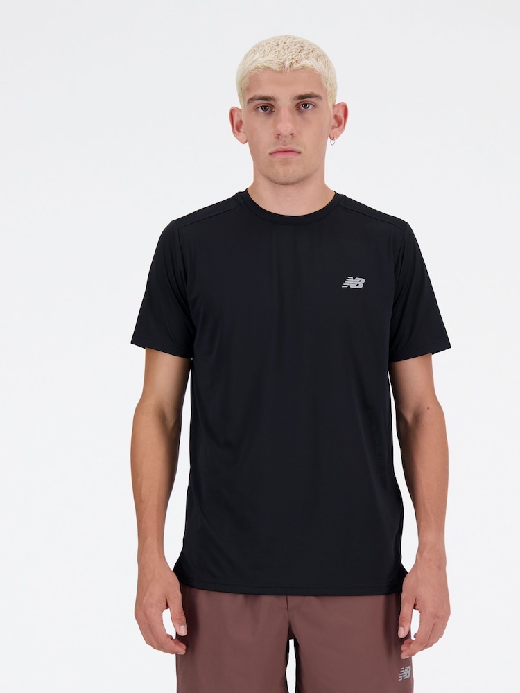 New Balance Black Mens Sport Essentials T-Shirt - Image 1 of 5