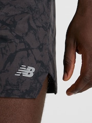New Balance Black Mens RC Printed 5" Shorts - Image 3 of 6