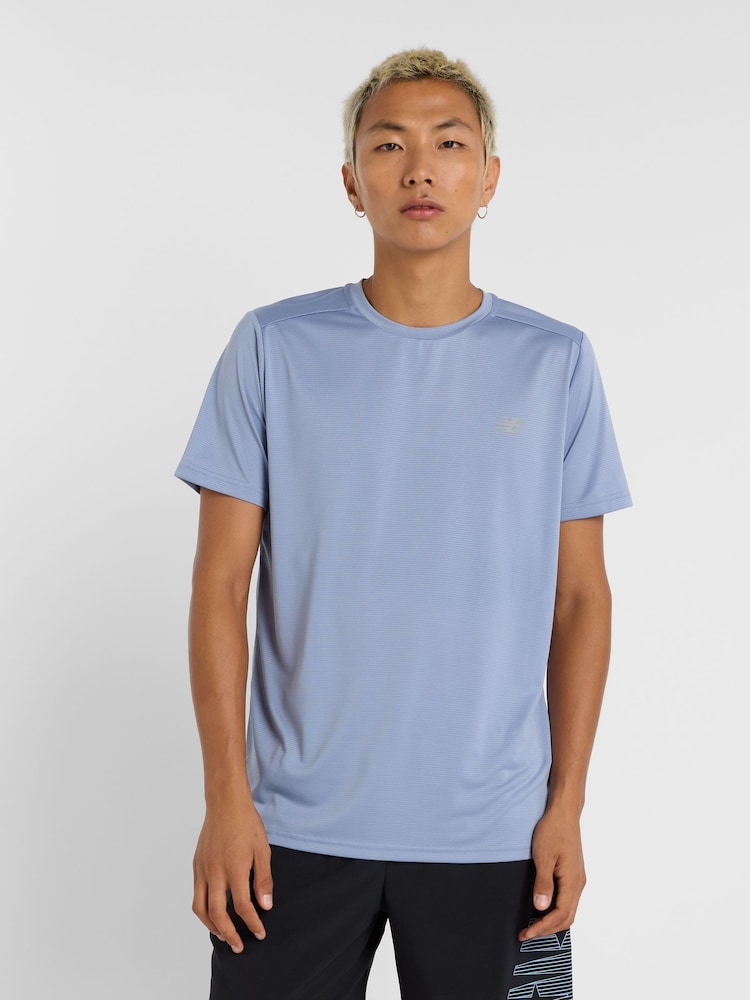 Hellblau - New Balance Mens Sport Essentials T-Shirt - Bild 1 von 6