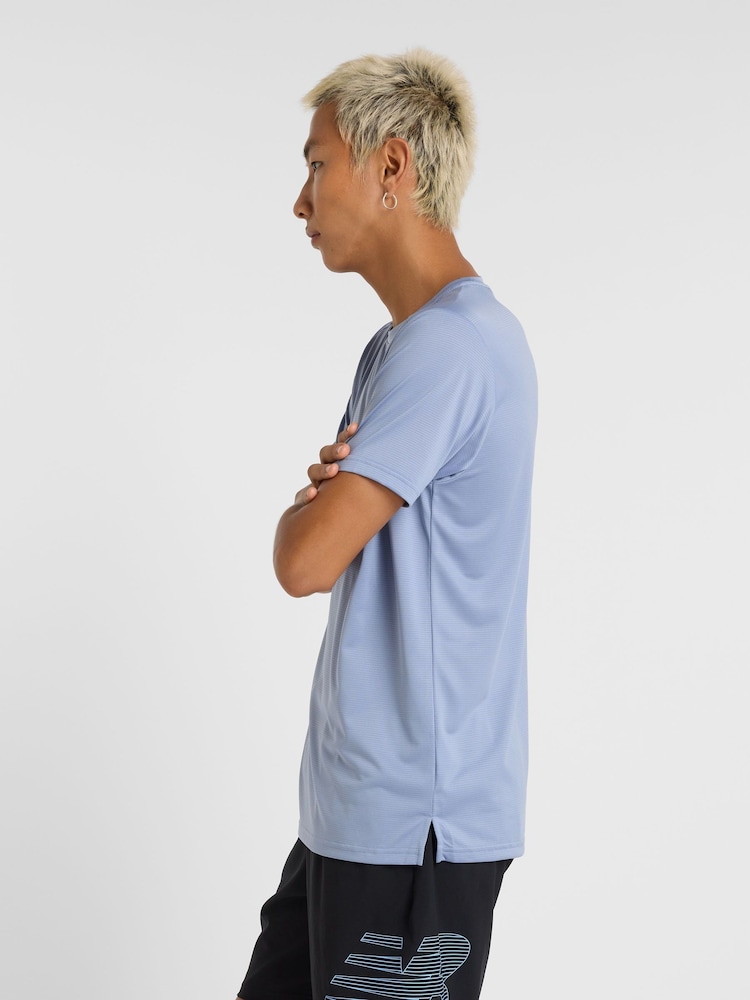 New Balance Light Blue Mens Sport Essentials T-Shirt - Image 3 of 6