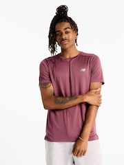 New Balance Plum Purple Mens Sport Essentials T-Shirt - Image 1 of 6