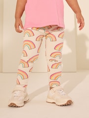 Creme/Regenbogen - Bedruckte Leggings (3 Monate bis 7 Jahre) - Bild 1 von 7