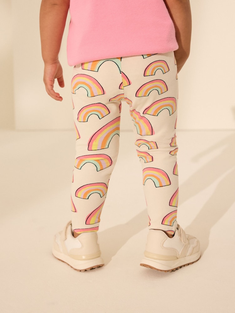 Creme/Regenbogen - Bedruckte Leggings (3 Monate bis 7 Jahre) - Bild 2 von 7