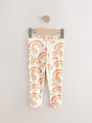 Creme/Regenbogen - Bedruckte Leggings (3 Monate bis 7 Jahre) - Bild 4 von 7