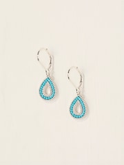 FatFace Silver Tone Teardrop Earrings - Image 2 of 2