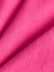 Pink 100% Cotton Twist Short Sleeve T Dress - Image 7 of 7