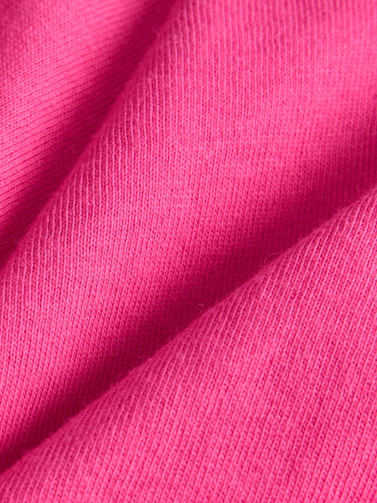 Pink 100% Cotton Twist Short Sleeve T Dress - Image 7 of 7