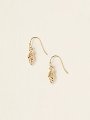 FatFace Gold Tone Shell Drop Earrings - Image 1 of 2