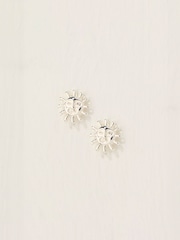 FatFace Silver Coloured Sun Stud Earrings - Image 1 of 2