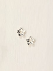 FatFace Silver Coloured Cut Out Flower Stud Earrings - Image 1 of 2