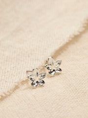 FatFace Silver Coloured Cut Out Flower Stud Earrings - Image 2 of 2