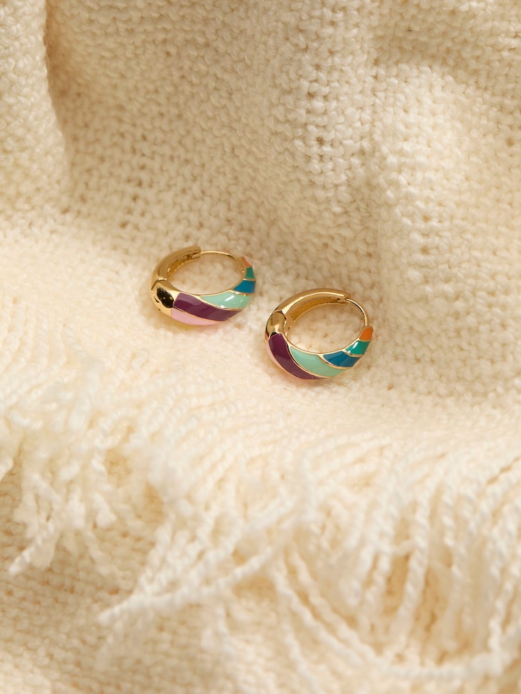 FatFace Enamel Hoop Earrings - Bild 2 von 3