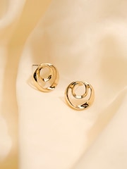FatFace Gold Coloured Large Swirl Stud Earrings - Image 2 of 3