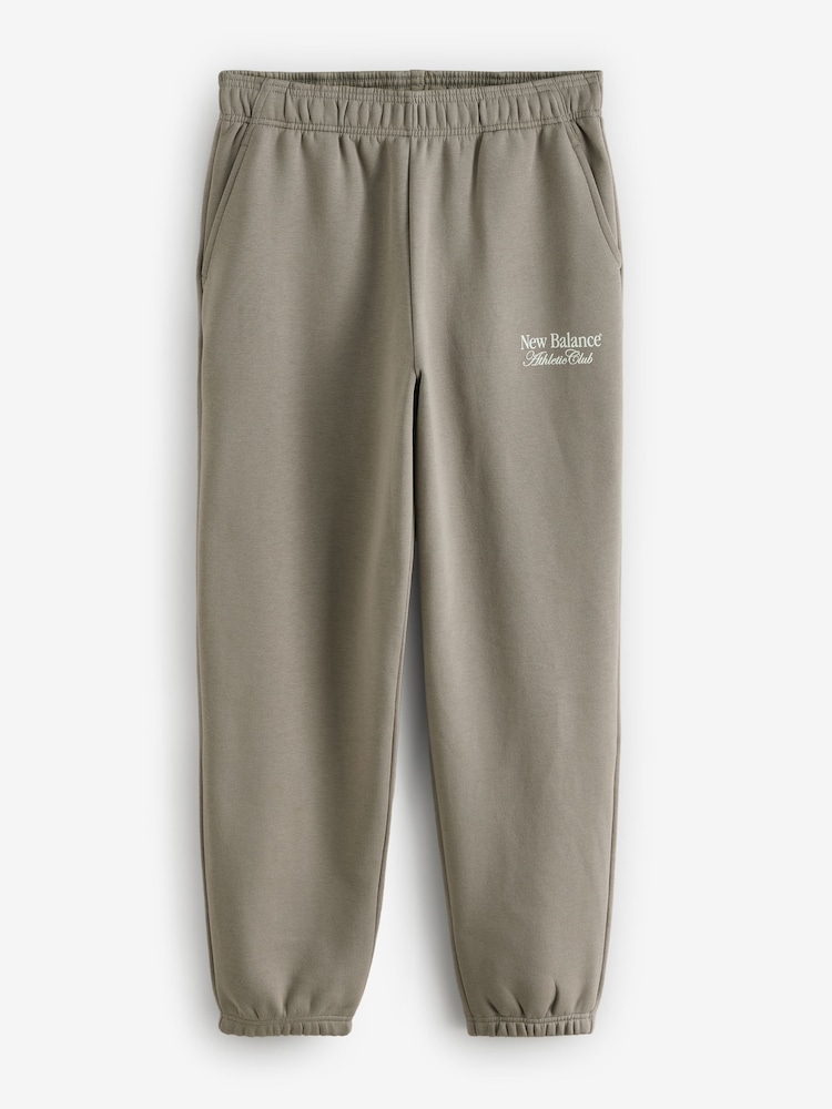 New Balance Khaki Green Womens Linear Heritage Joggers - Image 10 of 10