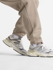 New Balance Khaki Green Womens Linear Heritage Joggers - Image 9 of 10