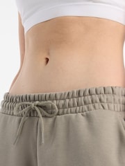 New Balance Khaki Green Womens Linear Heritage Wide Leg Joggers - Image 7 of 10