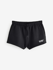 New Balance Black Womens Linear Hertiage Fleece Shorts - Image 1 of 1
