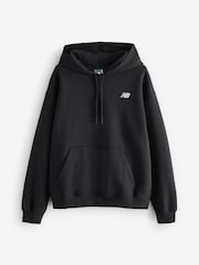 New Balance Black Womens Linear Hertiage Athletics Club Hoodie - Image 1 of 1