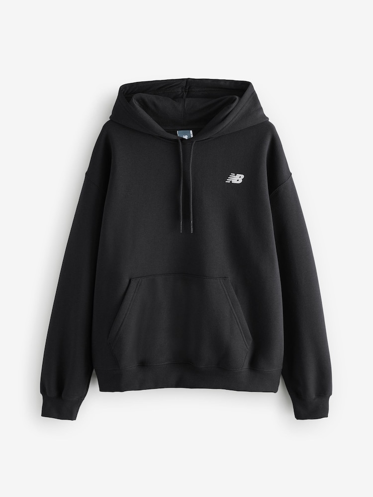 New Balance Black Womens Linear Hertiage Athletics Club Hoodie - Image 1 of 1