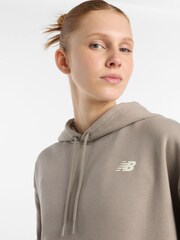 New Balance Brown Womens Linear Hertiage Athletics Club Hoodie - Image 3 of 13