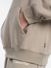 New Balance Brown Womens Linear Hertiage Athletics Club Hoodie - Image 6 of 13