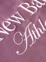 New Balance Plum Purple Womens Linear Hertiage Athletics Club Hoodie - Image 11 of 12