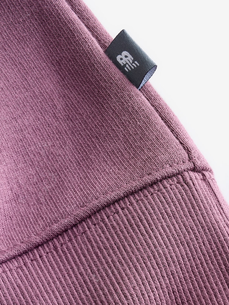New Balance Plum Purple Womens Linear Hertiage Athletics Club Hoodie - Image 12 of 12 New Balance Plum Purple Womens Linear Hertiage Athletics Club Hoodie - Image 12 of 12