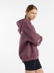 New Balance Plum Purple Womens Linear Hertiage Athletics Club Hoodie - Image 5 of 12