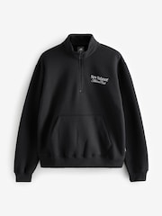 New Balance Black Womens Linear Heritage Grpahic 1/2 Zip Top - Image 1 of 1