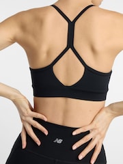 New Balance Black Womens Essentials Light Support Yoga Bra - Image 3 of 8