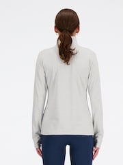 New Balance Grey Womens Essentials Quarter Zip Top - Image 2 of 7