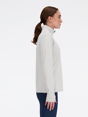 New Balance Grey Womens Essentials Quarter Zip Top - Image 3 of 7