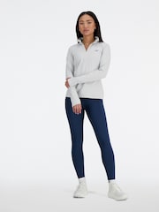New Balance Grey Womens Essentials Quarter Zip Top - Image 5 of 7