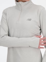 New Balance Grey Womens Essentials Quarter Zip Top - Image 7 of 7