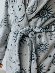 Chelsea Peers Blue Fleece Burnout Celestial Sky Dressing Gown - Image 3 of 5