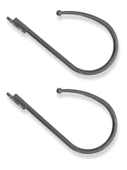 Laura Ashley Grey Set of Two Ball End Swing Holdbacks - Image 2 of 3