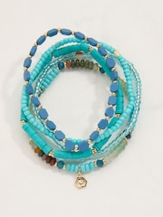 FatFace Beaded Stretch Bracelet Stack - Bild 1 von 2