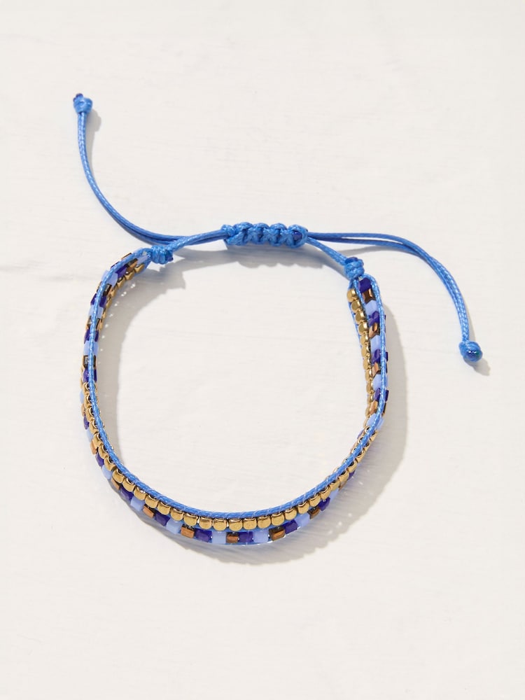 FatFace Blue Woven Bracelet - Image 1 of 2 FatFace Blue Woven Bracelet - Image 1 of 2