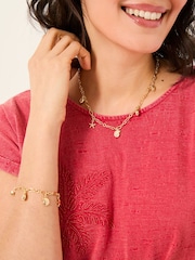 FatFace Gold Tone Shell Charm Bracelet - Image 1 of 4