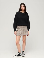Superdry Nude Low Rise Pleated Mini Skirt - Image 3 of 4