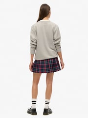 Superdry Blue Vintage Check Pleated Mini Skirt - Image 2 of 5