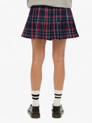 Superdry Blue Vintage Check Pleated Mini Skirt - Image 5 of 5