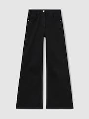 Reiss Black Bonnie Mid Rise Flared Jeans - Image 2 of 6