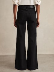 Reiss Black Bonnie Mid Rise Flared Jeans - Image 5 of 6