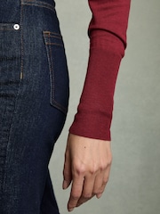 Rot - Reiss Wendy Fine-Knit Crew-Neck Jumper With Cashmere - Bild 6 von 7